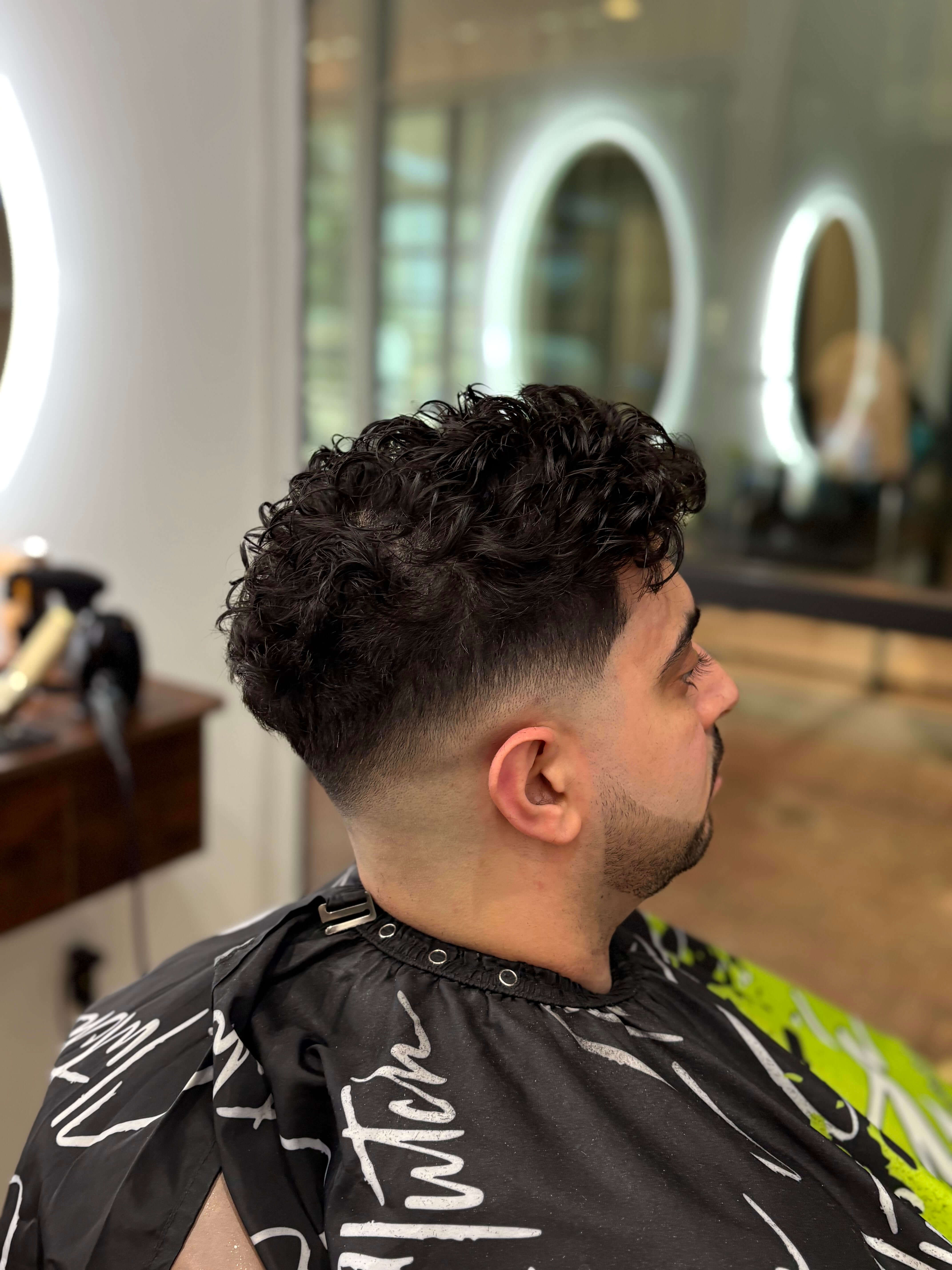 Curly Drop Fade at Ritual Barber Studio