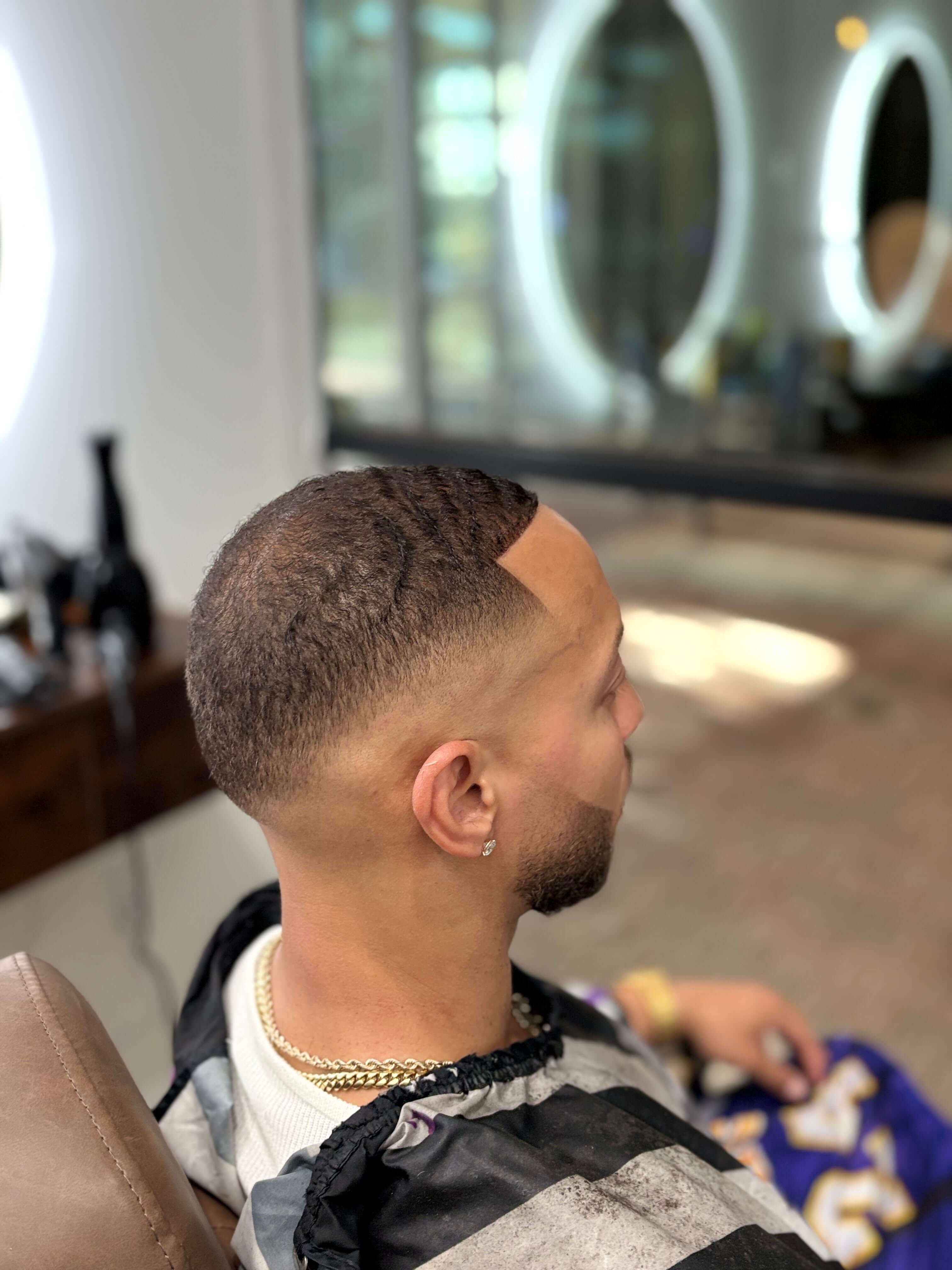 High Skin Fade with Line Up at Ritual Barber Studio